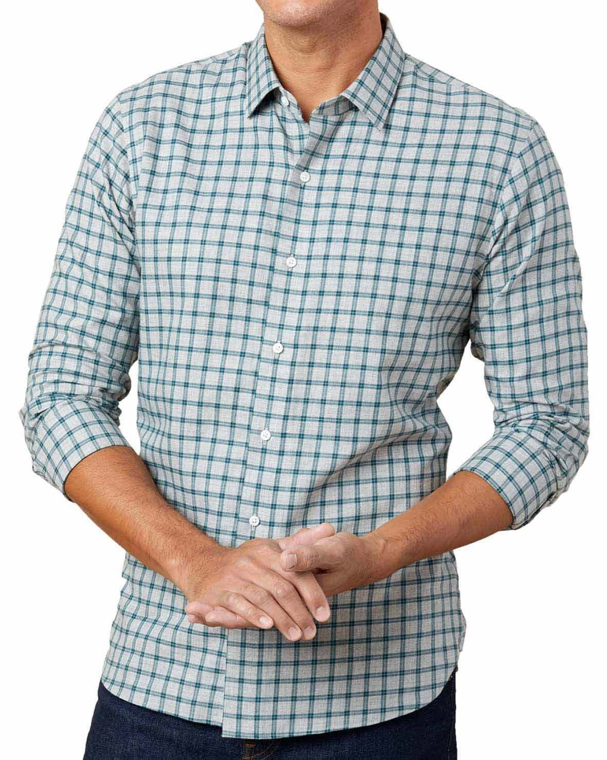 Check Flannel Grey Casual Shirt sold by The Tie Bar product image thumbnail 3