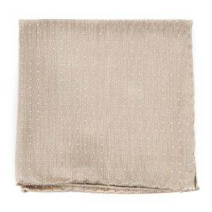 Destination Dots Champagne Pocket Square sold by The Tie Bar