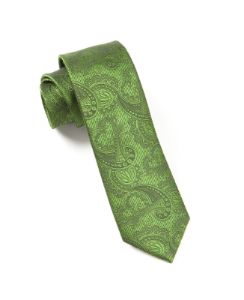 Twill Paisley Clover Green Tie sold by The Tie Bar