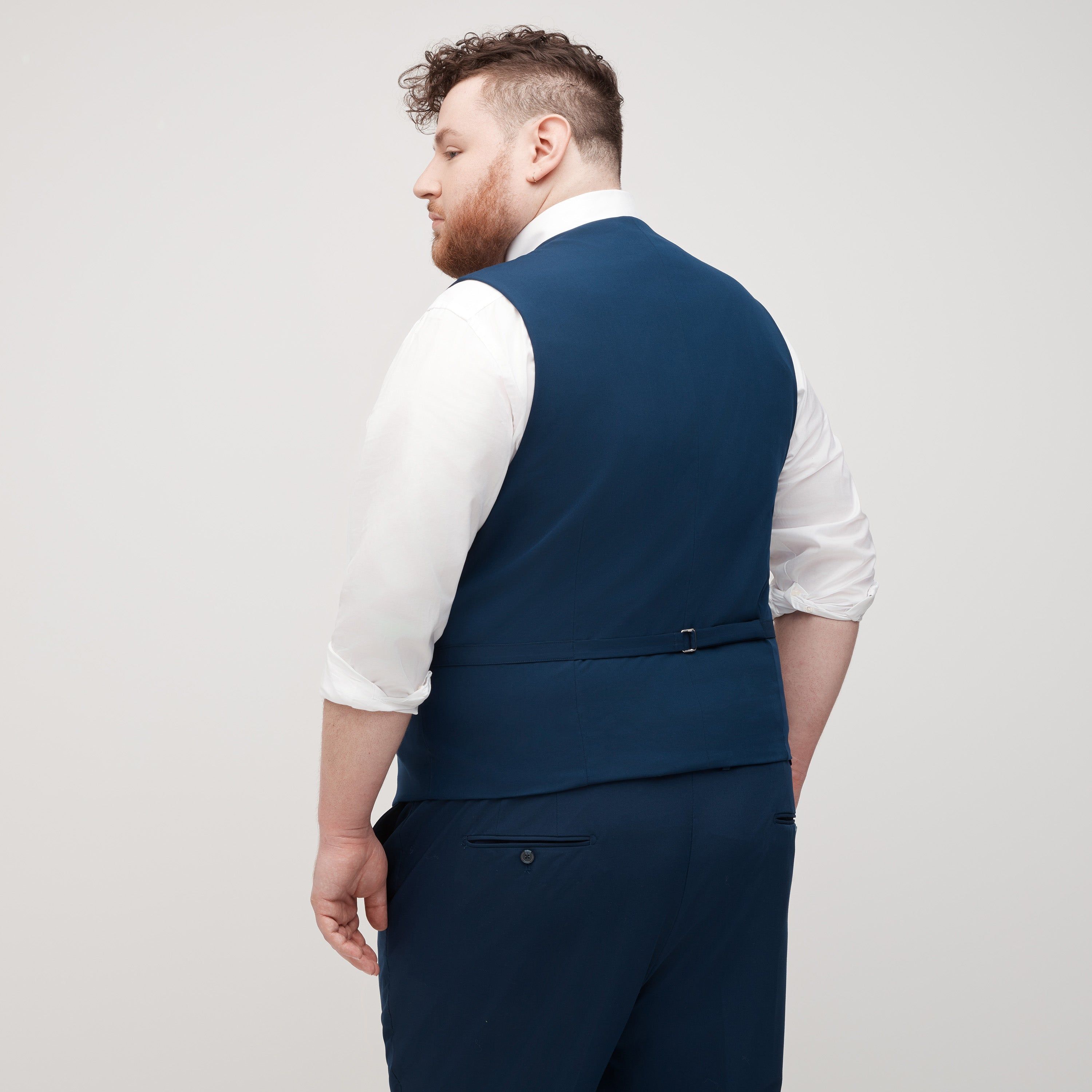 Brilliant Blue Suit Vest by SuitShop sold by The Tie Bar product image thumbnail 3