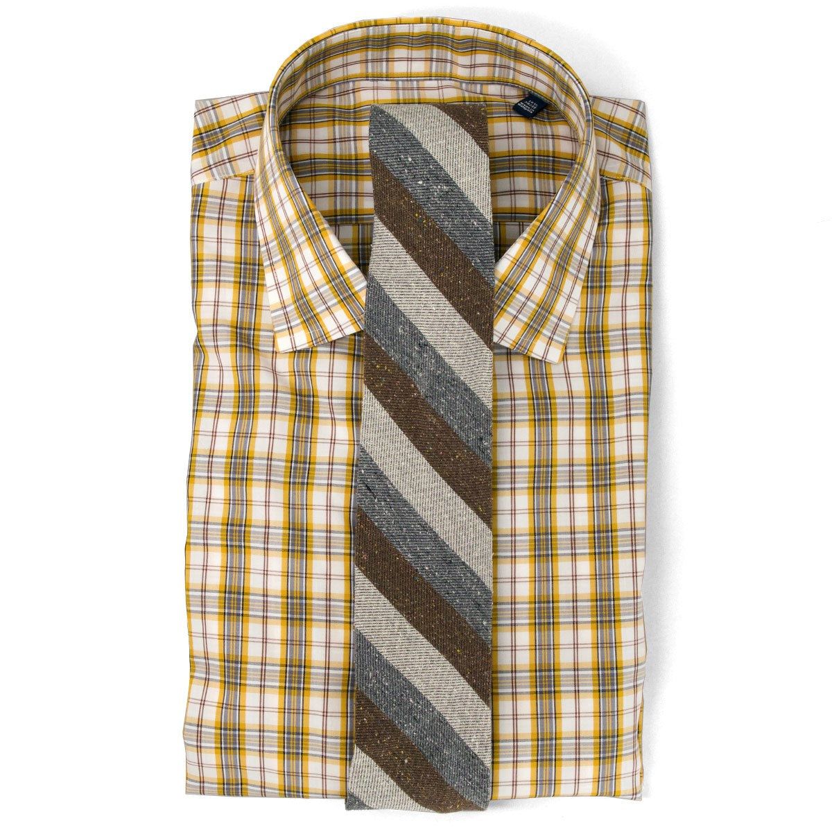 Dress Plaid Yellow Non-Iron Dress Shirt sold by The Tie Bar product image thumbnail 2