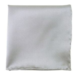 Solid Twill Silver Pocket Square sold by The Tie Bar