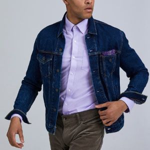 The Modern-Fit Oxford Lavender Casual Shirt sold by The Tie Bar