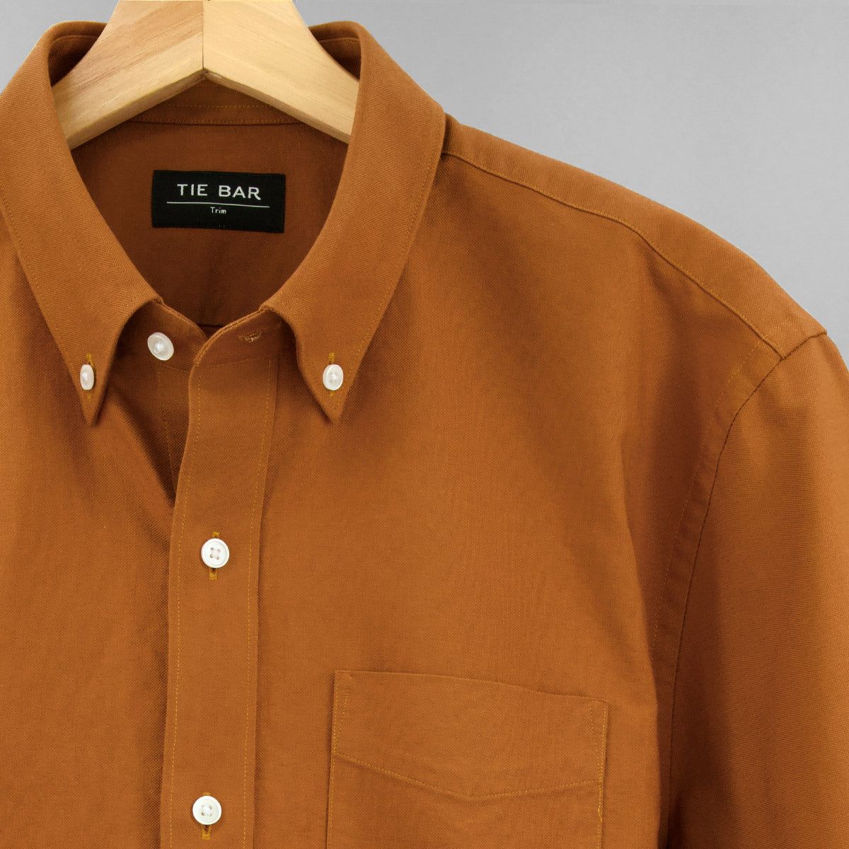 The Modern-Fit Oxford Brown Casual Shirt sold by The Tie Bar