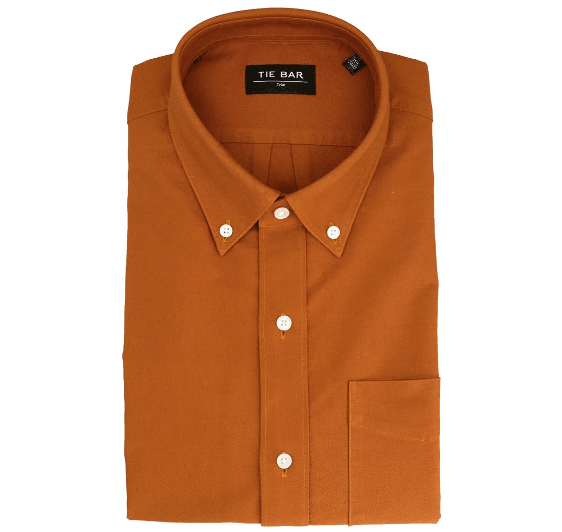 The Modern-Fit Oxford Brown Casual Shirt sold by The Tie Bar product image thumbnail 4