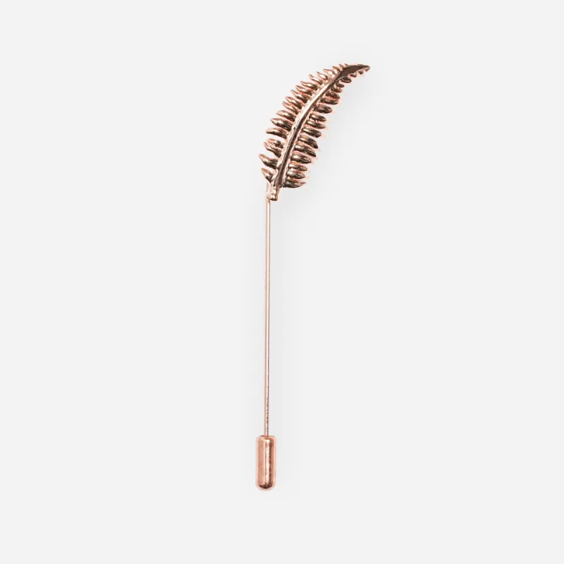 Feather Rose Gold Lapel Pin sold by The Tie Bar