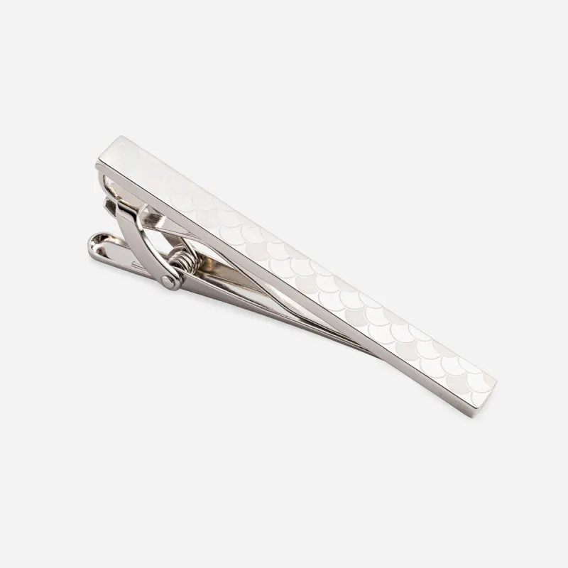 Scalloped Silver Tie Bar sold by The Tie Bar