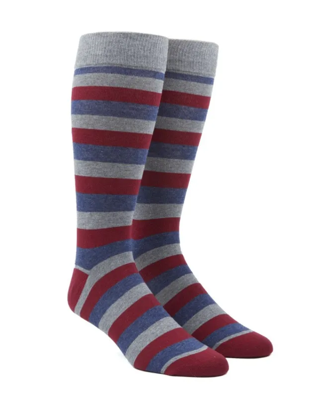 Varios Stripe Red Dress Socks sold by The Tie Bar