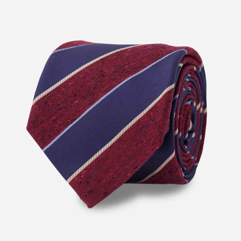 Classico Stripe Burgundy Tie sold by The Tie Bar