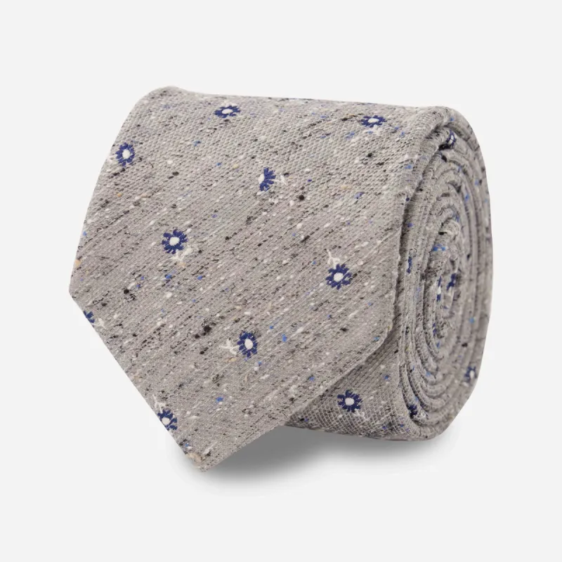 Carino Floral Grey Tie sold by The Tie Bar