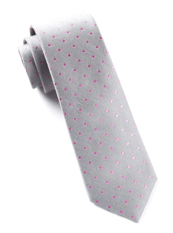 Dotted Dots Grey Tie sold by The Tie Bar