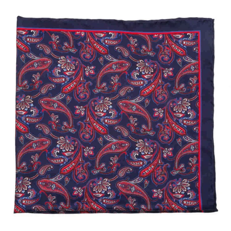 Paisley Ascot Navy Scarf sold by The Tie Bar