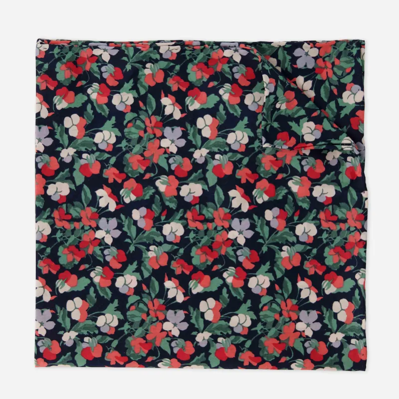 Sarah Floral Coral Pocket Square sold by The Tie Bar