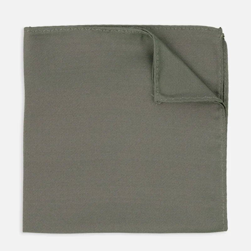 Mumu Weddings - Desert Solid Deep Sage Pocket Square sold by The Tie Bar