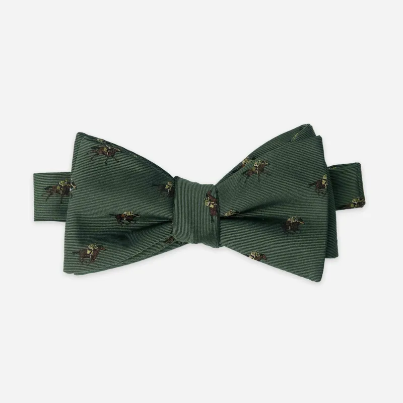Belmont Jockey Green Bow Tie sold by The Tie Bar