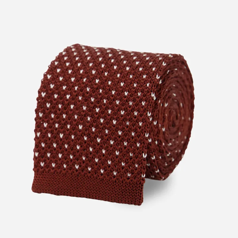 Knitted Dots Copper Tie sold by The Tie Bar