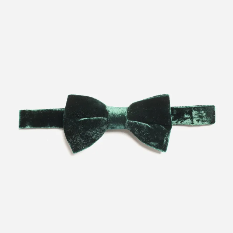 Formal Velvet Hunter Green Bow Tie sold by The Tie Bar