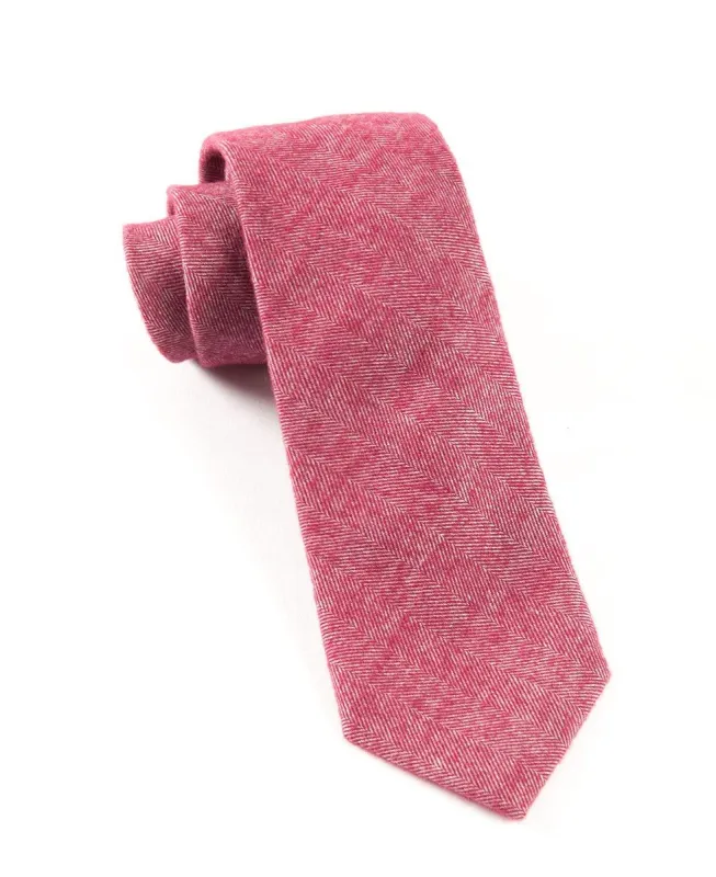 Flannel Herringbone Wine Tie sold by The Tie Bar