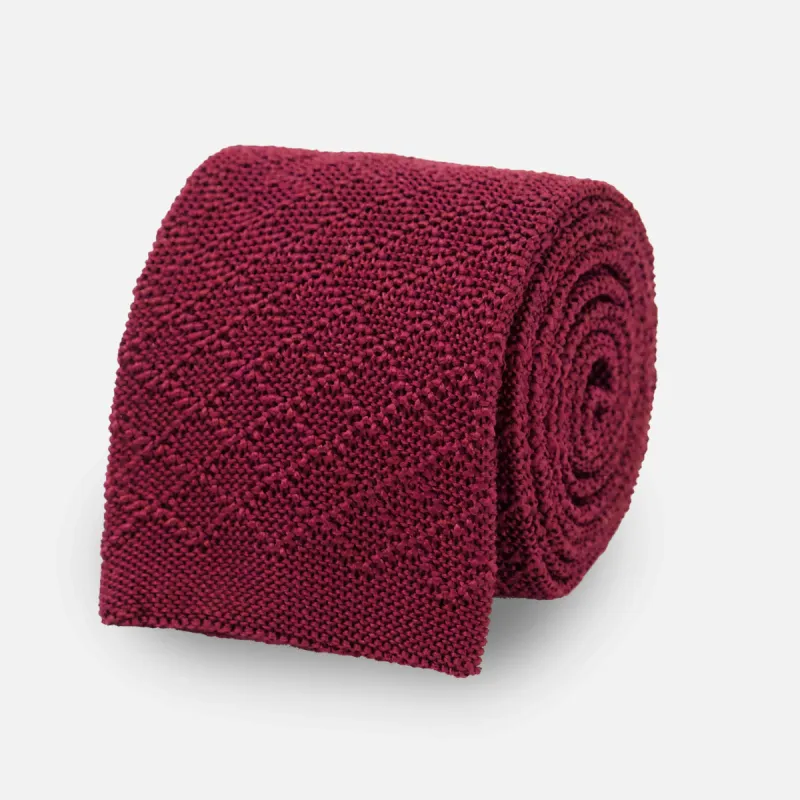 Diamond Knit Burgundy Tie sold by The Tie Bar