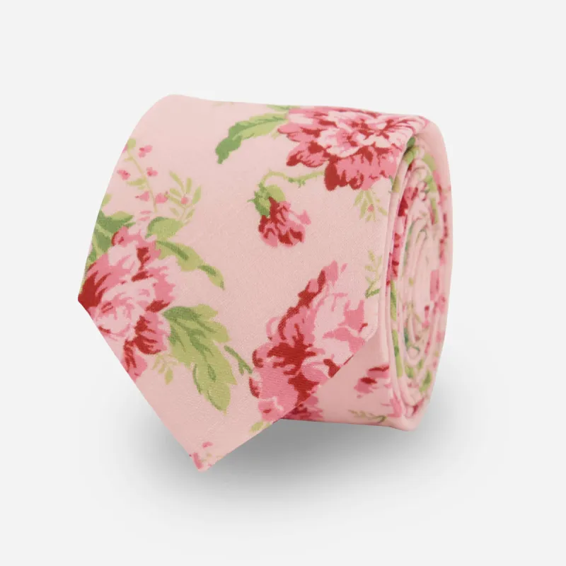 Mumu Weddings - Garden Romantic Blush Pink Tie sold by The Tie Bar