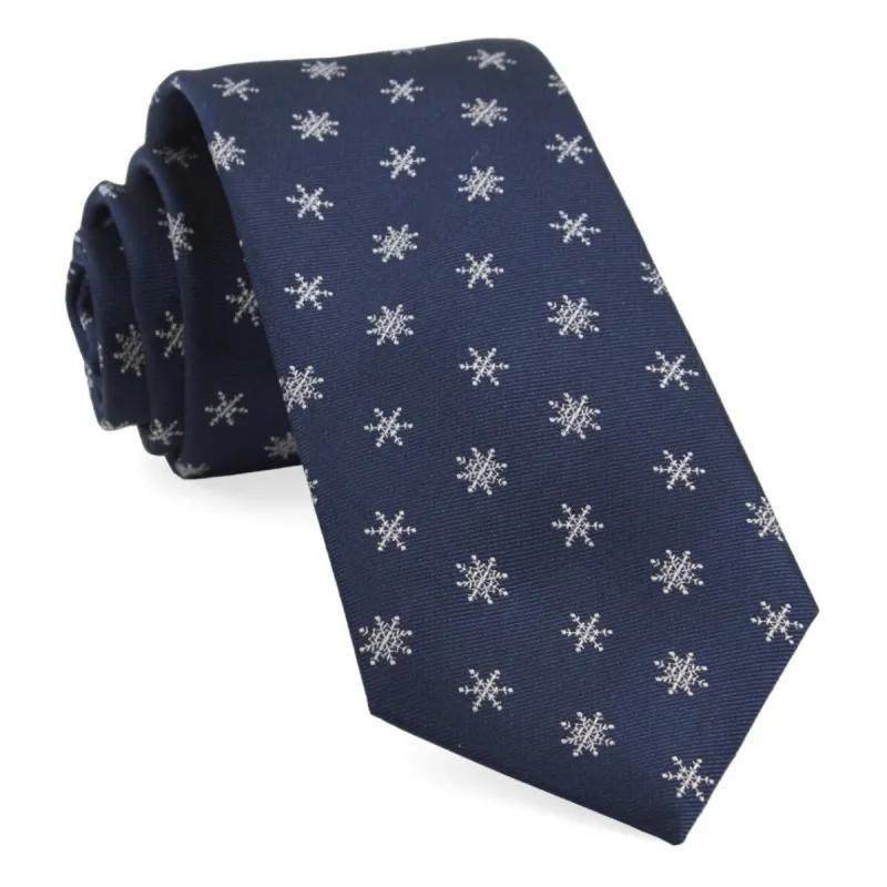 Snowflake Navy Tie sold by The Tie Bar