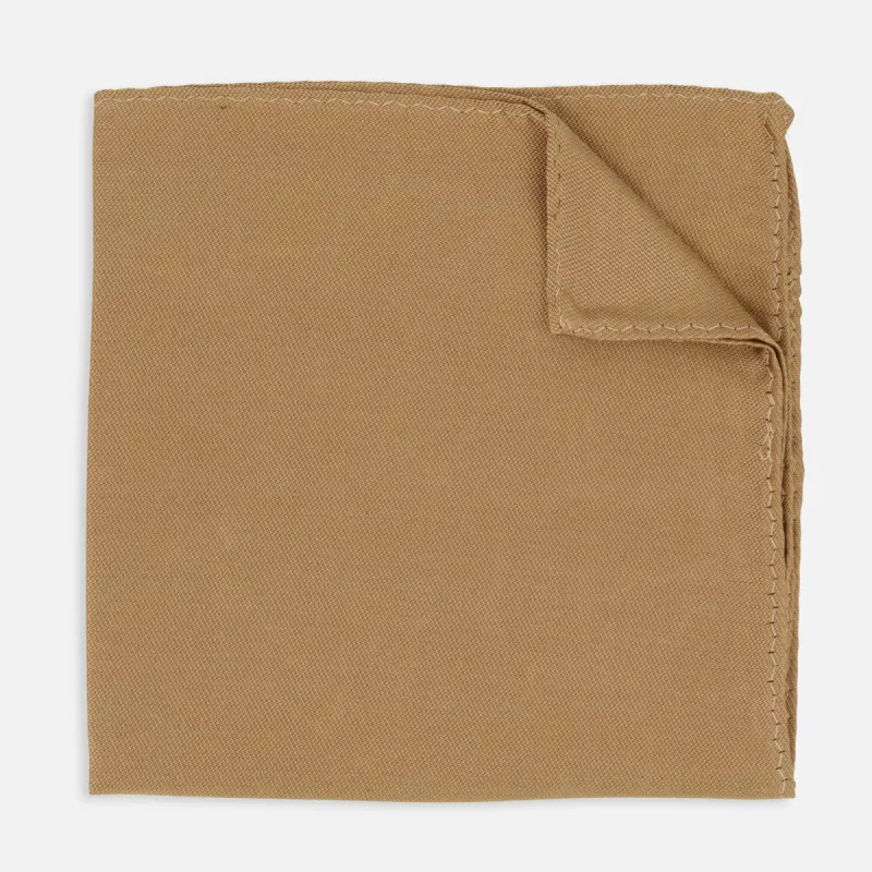 Mumu Weddings - Desert Solid True Gold Pocket Square sold by The Tie Bar
