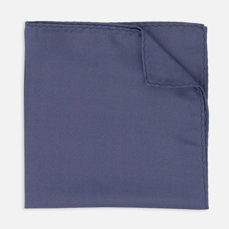 Mumu Weddings - Desert Solid Slate Blue Pocket Square sold by The Tie Bar