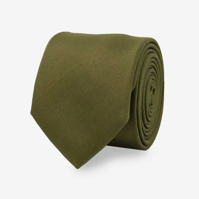 Mumu Weddings - Desert Solid Rich Olive Tie sold by The Tie Bar
