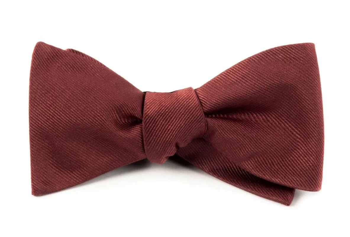 Grosgrain Solid Marsala Bow Tie sold by The Tie Bar