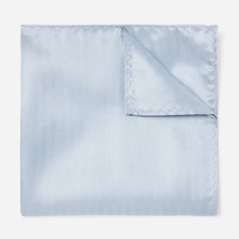 Mumu Weddings - Desert Solid Steel Blue Pocket Square sold by The Tie Bar