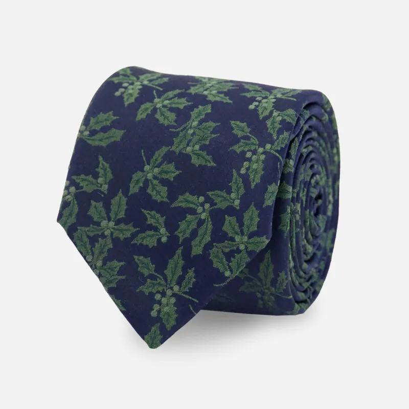 Deck The Halls Navy Tie sold by The Tie Bar