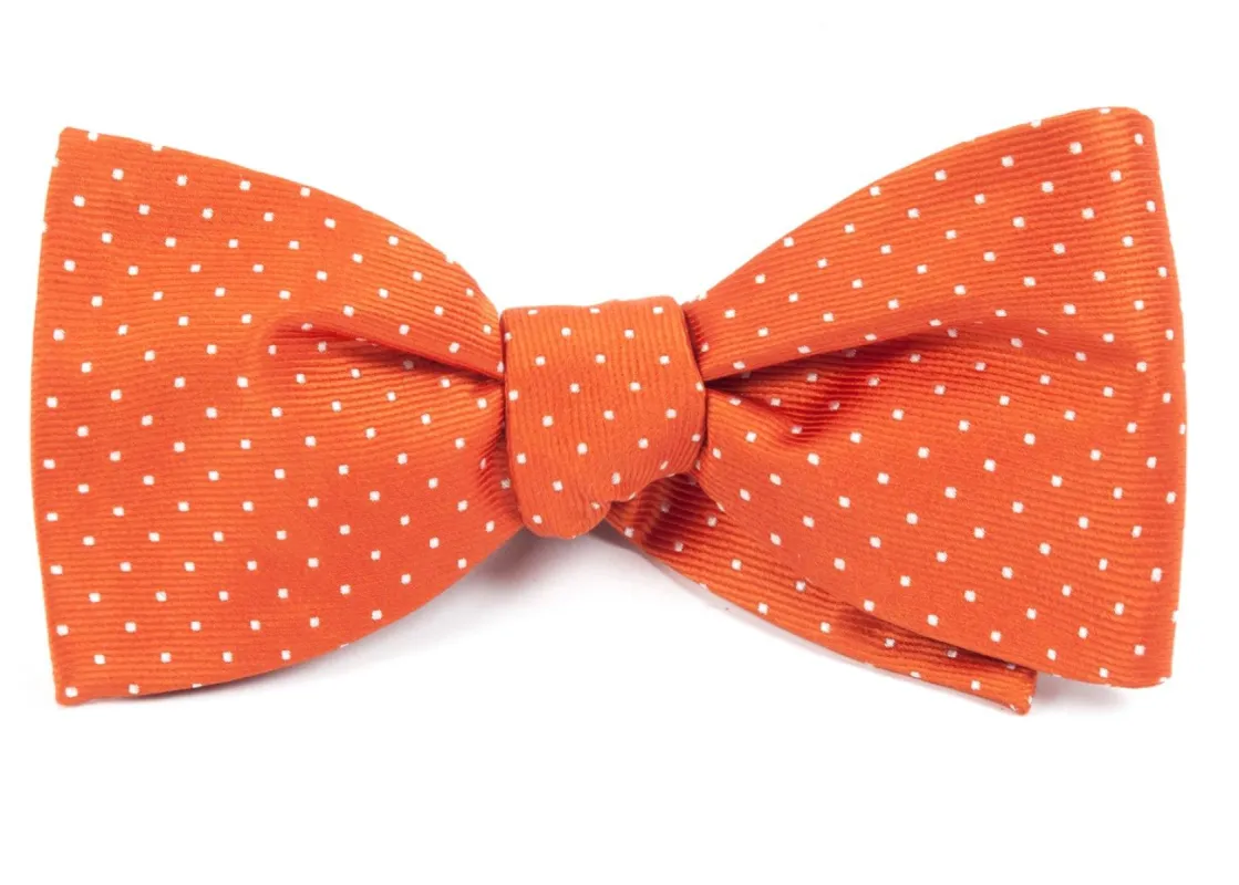 Mini Dots Orange Bow Tie sold by The Tie Bar