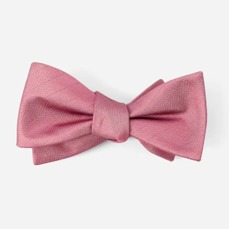 Herringbone Vow Rosewood Bow Tie sold by The Tie Bar