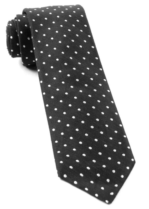 Dotted Dots Black Tie sold by The Tie Bar
