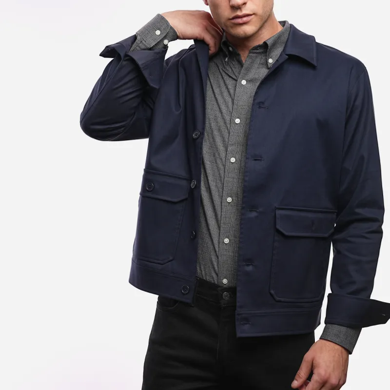 Navy Car Coat sold by The Tie Bar
