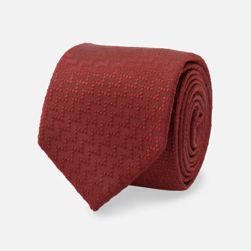 Tonal Chevron Burgundy Tie sold by The Tie Bar