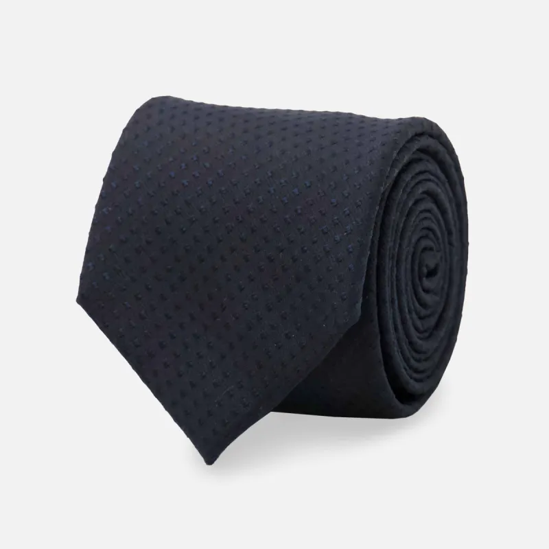 Tonal Square Dot Navy Tie sold by The Tie Bar