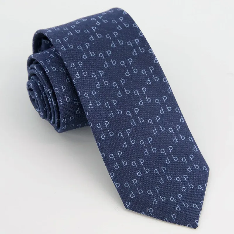 Monogram Navy P Tie sold by The Tie Bar