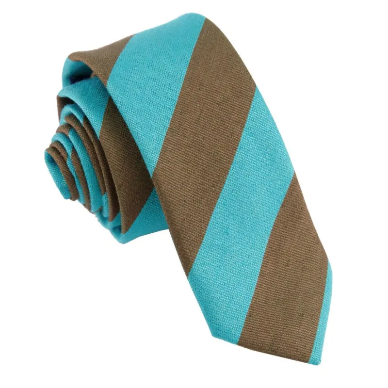 Varsity Bar Stripe Chocolate Brown Tie sold by The Tie Bar