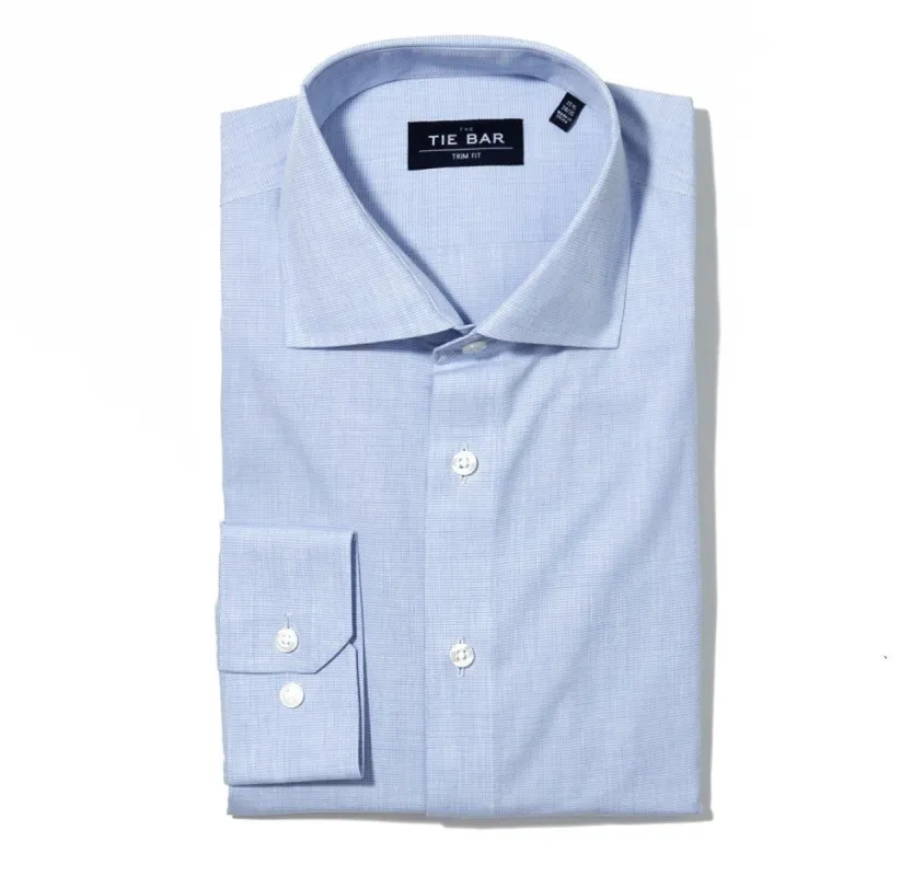 Summer Solid Blue Non-Iron Dress Shirt sold by The Tie Bar