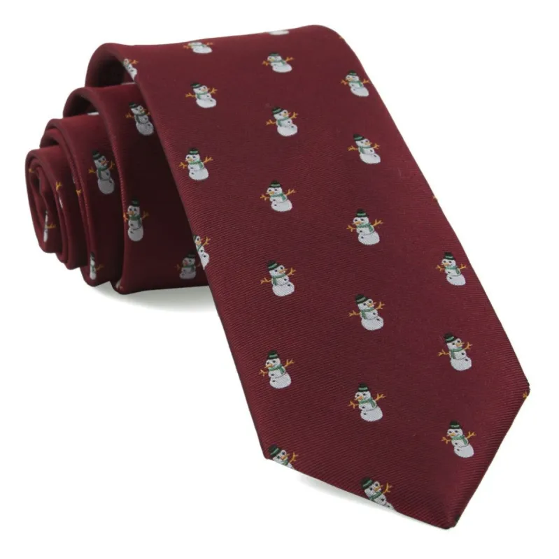 Snowman Goals Red Tie sold by The Tie Bar
