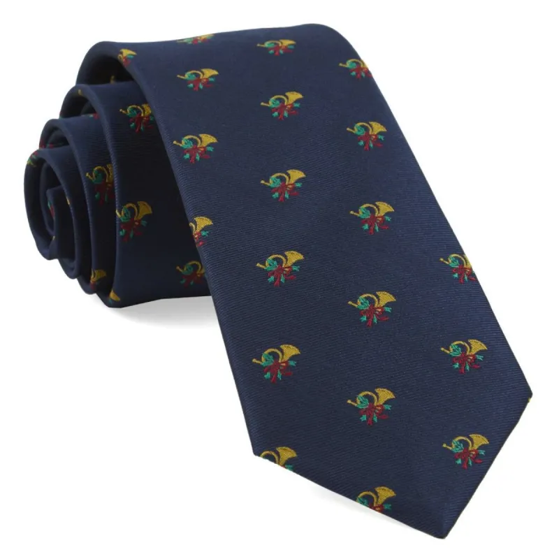 Christmas Carols Navy Tie sold by The Tie Bar