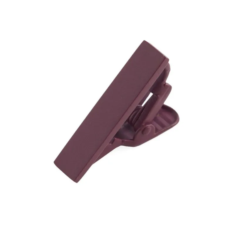Matte Color Wine Tie Bar sold by The Tie Bar