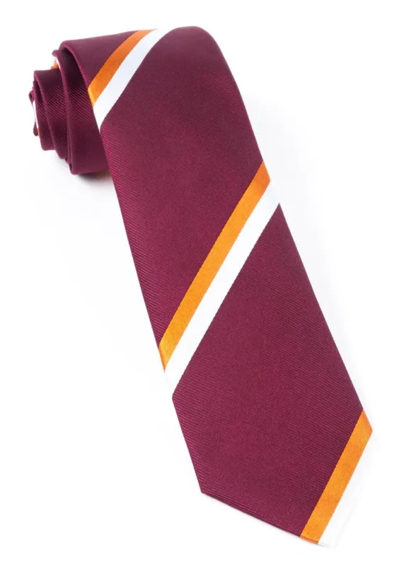Ad Stripe Burgundy Tie sold by The Tie Bar