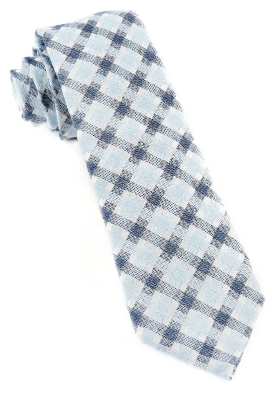 Plaid Bliss Sky Blue Tie sold by The Tie Bar