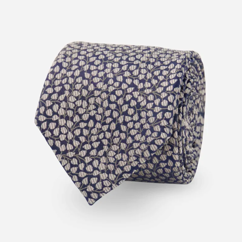 Vine Floral Grey Tie sold by The Tie Bar