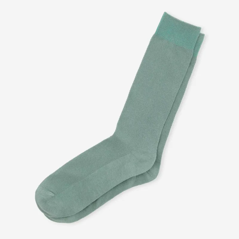 Solid Pique Jade Dress Socks sold by The Tie Bar