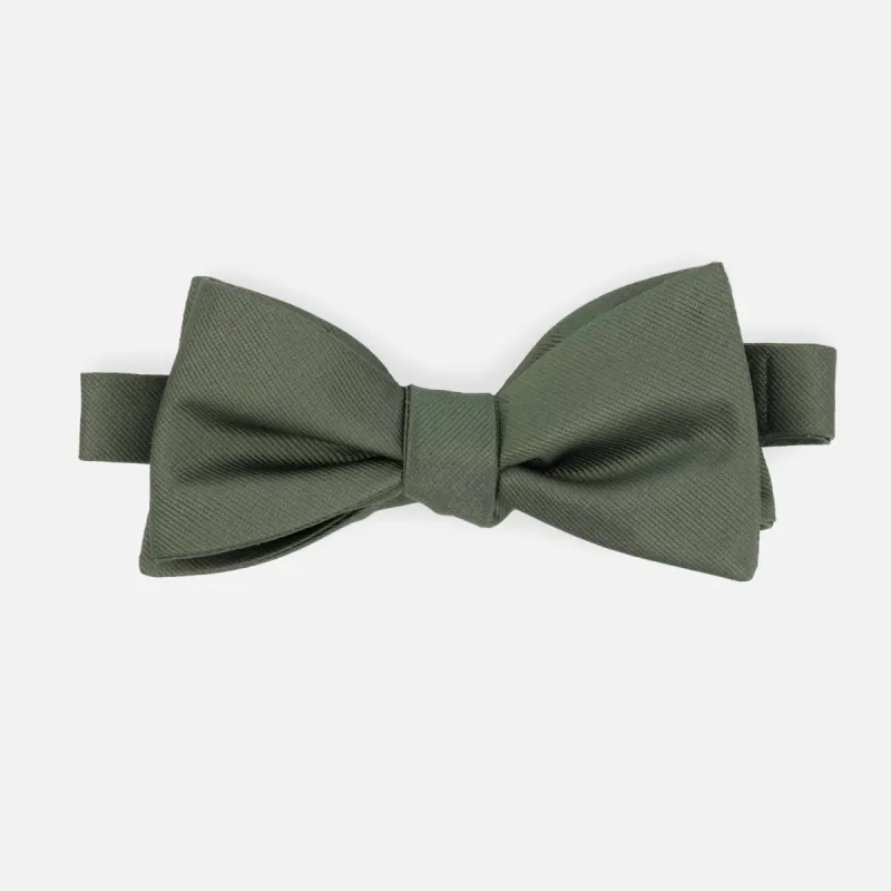 Grosgrain Solid Olive Bow Tie sold by The Tie Bar