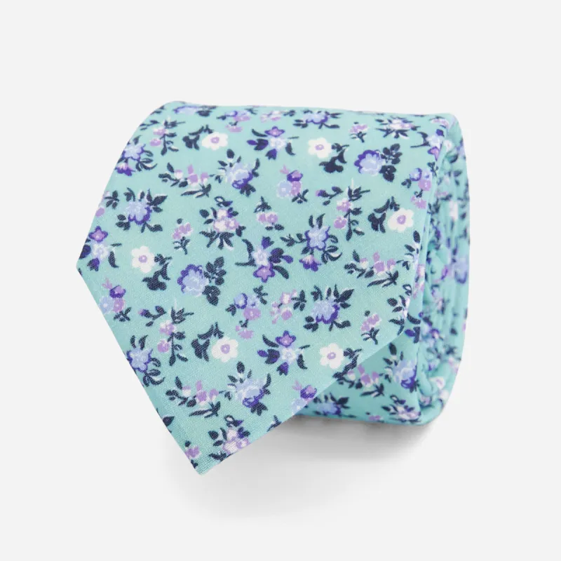 Ditzy Daisies Mint Tie sold by The Tie Bar
