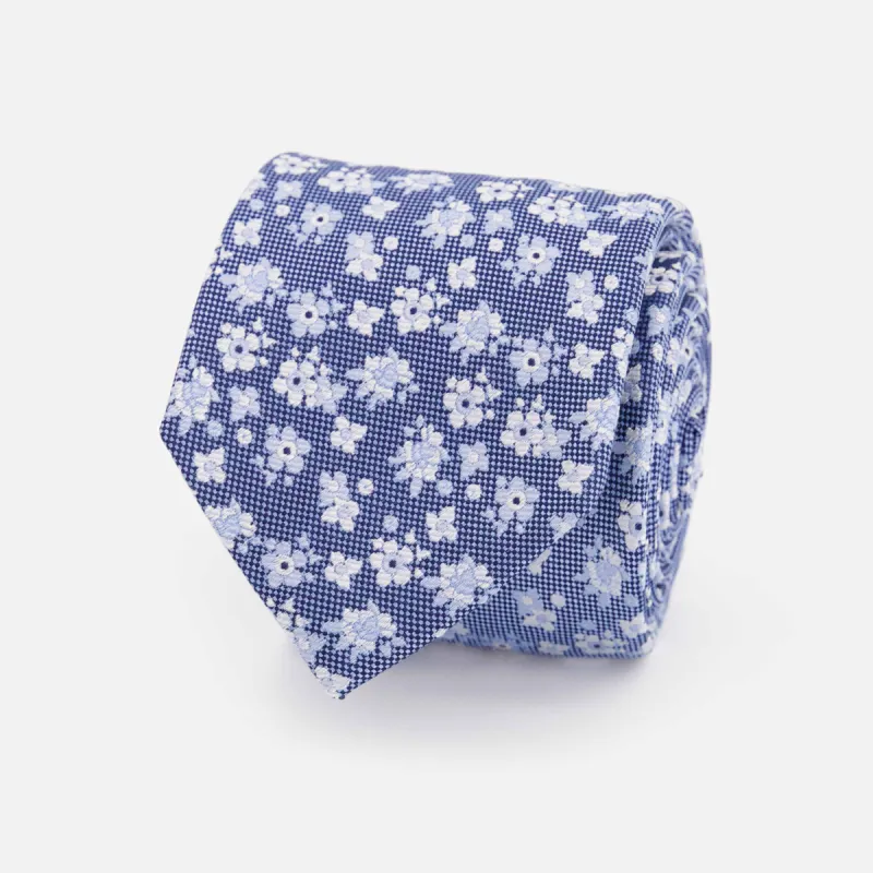 Marguerite Floral Navy Tie sold by The Tie Bar